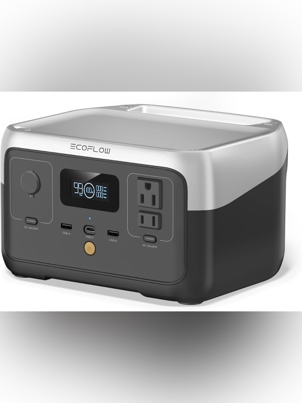 EF ECOFLOW Portable Power Station RIVER 2, 256Wh LiFePO4 Battery/ 1 Hour Fast C